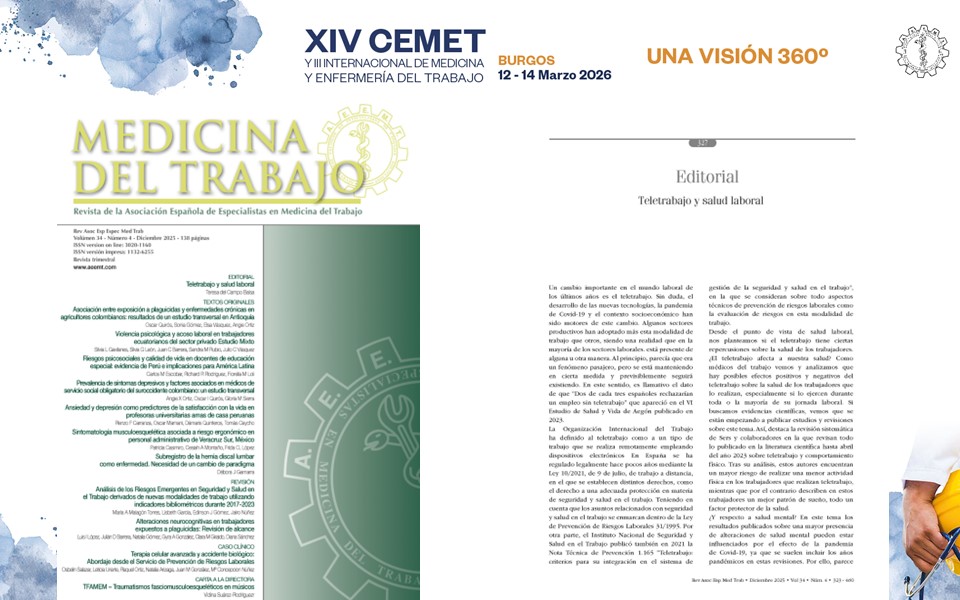 📰 Revista de la AEEMT · Volumen 34 – Número 4 – Diciembre 2025
 
Editorial: Teletrabajo y salud laboral

 🇪🇸 Por: Teresa del Campo Balsa
Directora de la Revista de la AEEMT

📄 Disponible en la revista completa: 👉 lnkd.in/ePBbbnmChttps:…