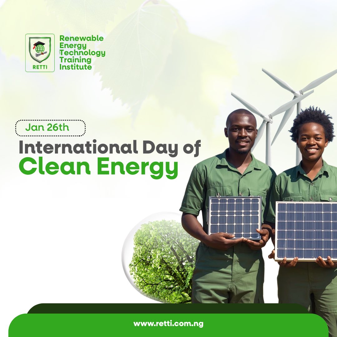 The International Day of Clean Energy is a reminder that clean energy is not just about technology - it’s about #people. 

#RETTI is focused on one thing: training competent people to deliver clean energy systems that actually work.