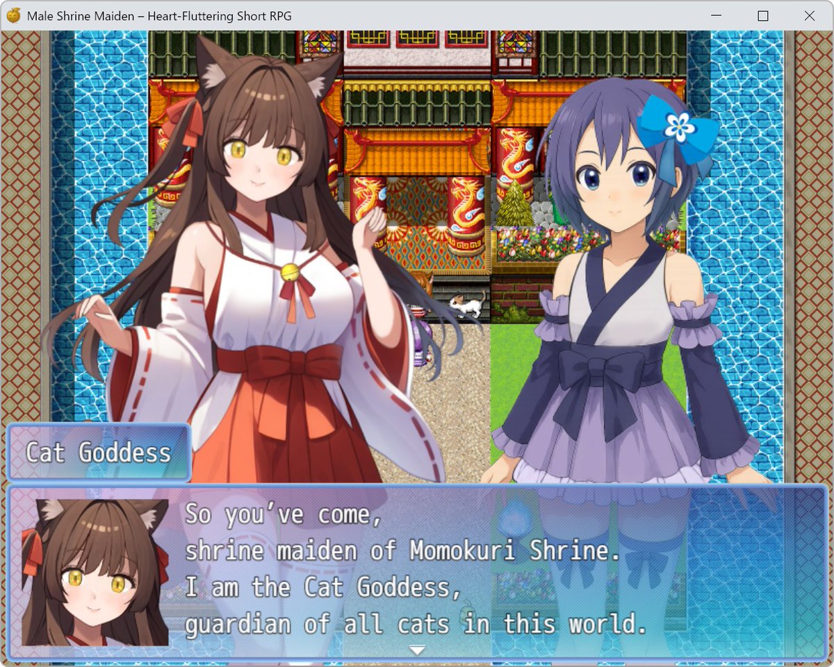 circlekimirinko's tweet photo. ๐ New on Steam! ๐
"Male Shrine Maiden: Heart-Fluttering Short RPG" is now available!
A cute, 15-minute short RPG featuring only male shrine maidens. ๐
Only $0.99
๐ https://t.co/MXwwAdBfml
#Steam
#indiegames
#RPG
#TrapGame
#FemboyGame
#CuteGame https://t.co/0ysK3ysvsH