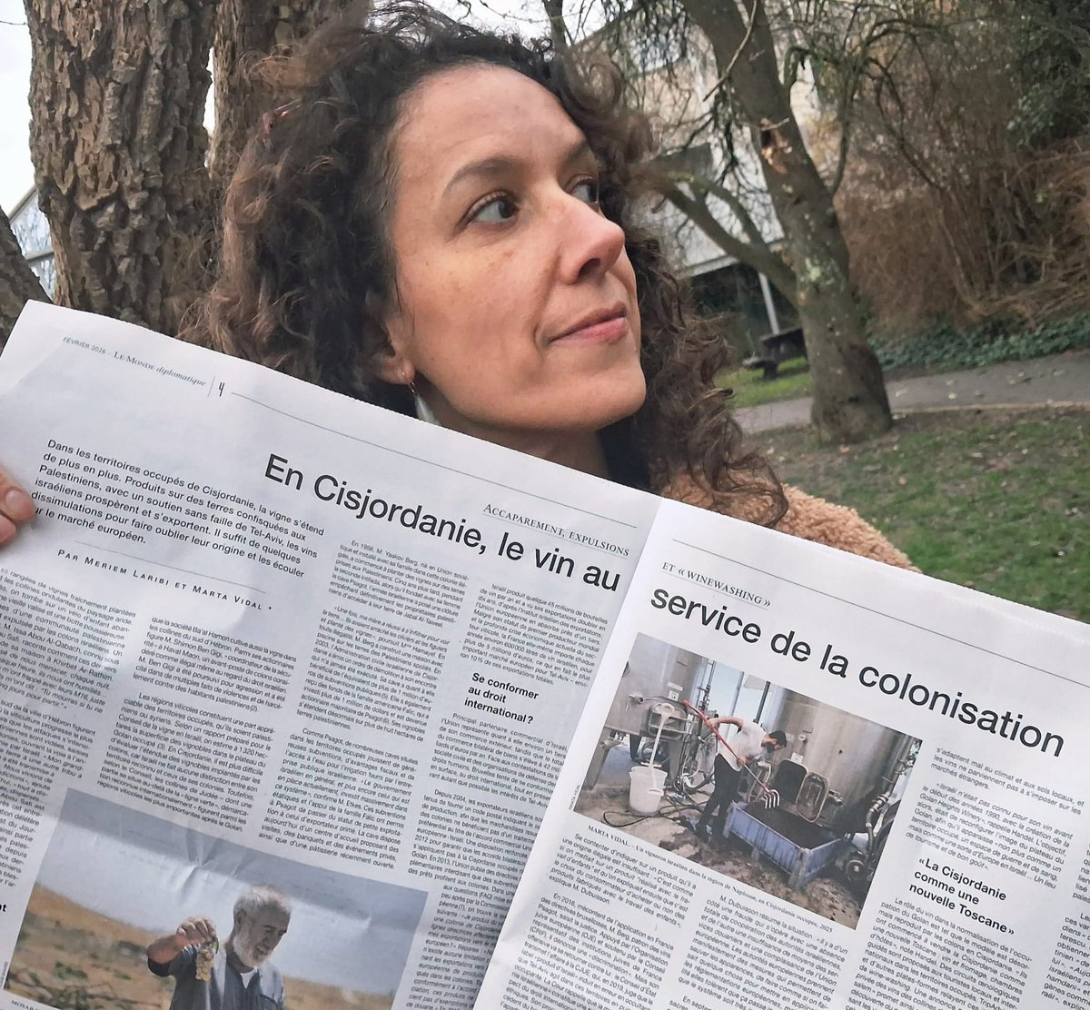 Après un an d'enquête et un travail de fourmi avec la fabuleuse journaliste d'investigation Marta Vidal, notre article sur le vin comme outil de l'expansion coloniale israélienne paraît dans le <a href="/mdiplo/">Le Monde diplomatique 🖋</a> de février. En kiosque dès maintenant. 

Très honorée d'avoir eu la chance de