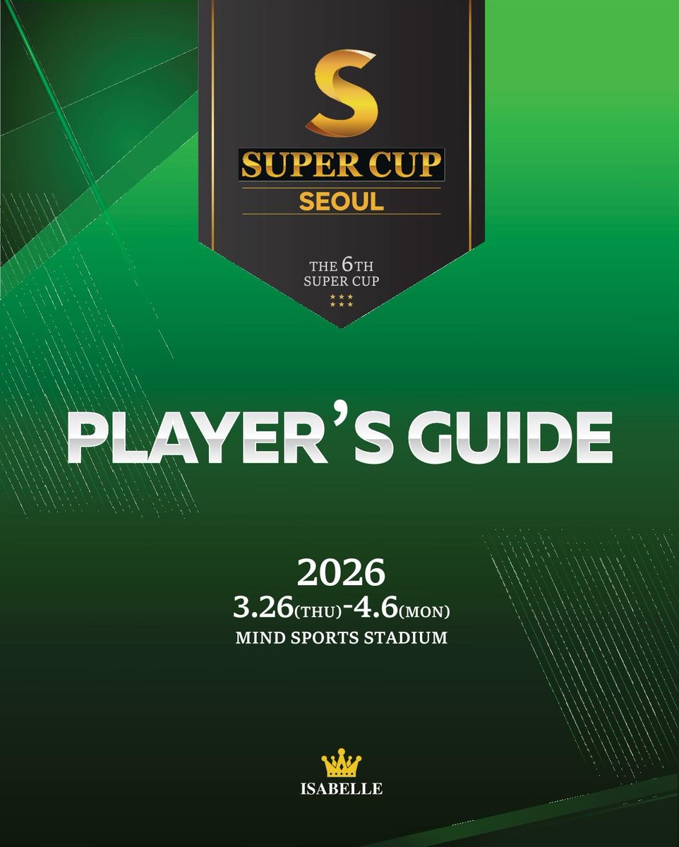✨～ 26年3月26日～26年4月6日 ～✨

12日間にわたり Magazine The Hold'em Stadium で繰り広げられる、

#韓国 最大級の #ポーカー の祭典——
🇯🇵 #SuperCup_Seoul 🇰🇷

本日ついに プレイヤーズガイドが大公開！ 🎉
drive.google.com/file/d/1V2U9FH…

💰 15億ウォンGTD！
🔥