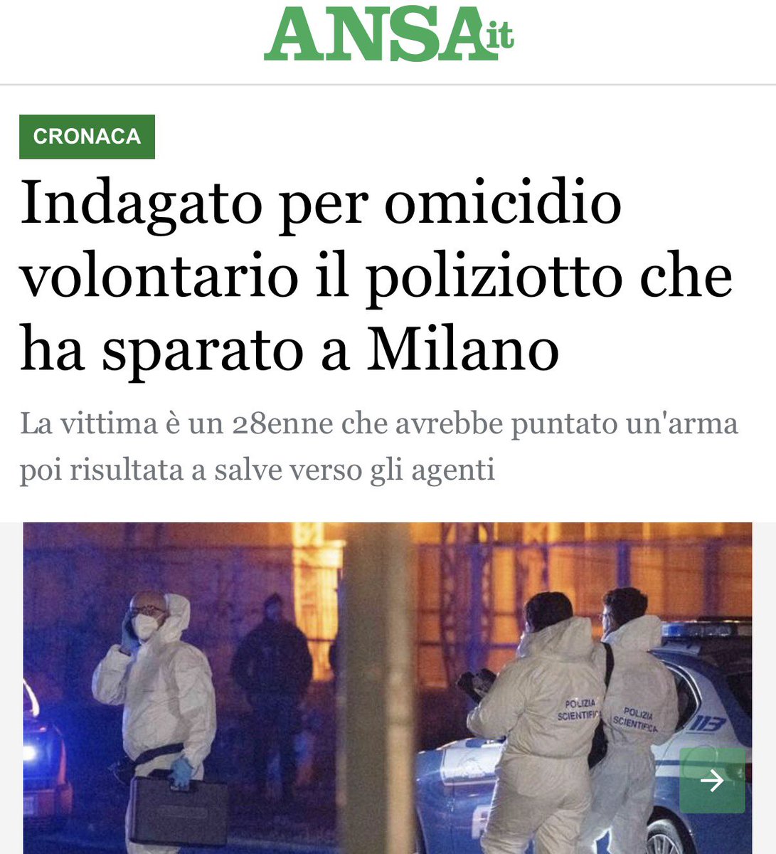 Come volevasi dimostrare, allo schifo non c’è mai fine.

Il Poliziotto che per difendersi ha sparato al nordafricano armato di pistola (poi rivelatasi a salve) è stato indagato per omicidio volontario, rischia 21 anni di carcere.

Vi farò sapere appena verrà aperta una raccolta