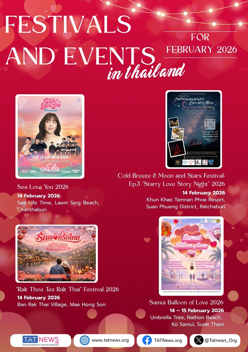 AmazingThai_ID's tweet image. Thailand Calender Event 2026 ( 1/2 )