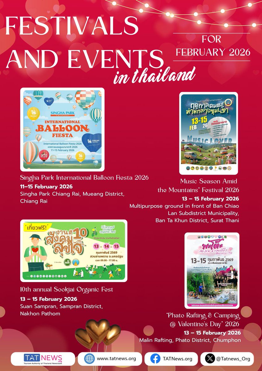 AmazingThai_ID's tweet image. Thailand Calender Event 2026 ( 1/2 )