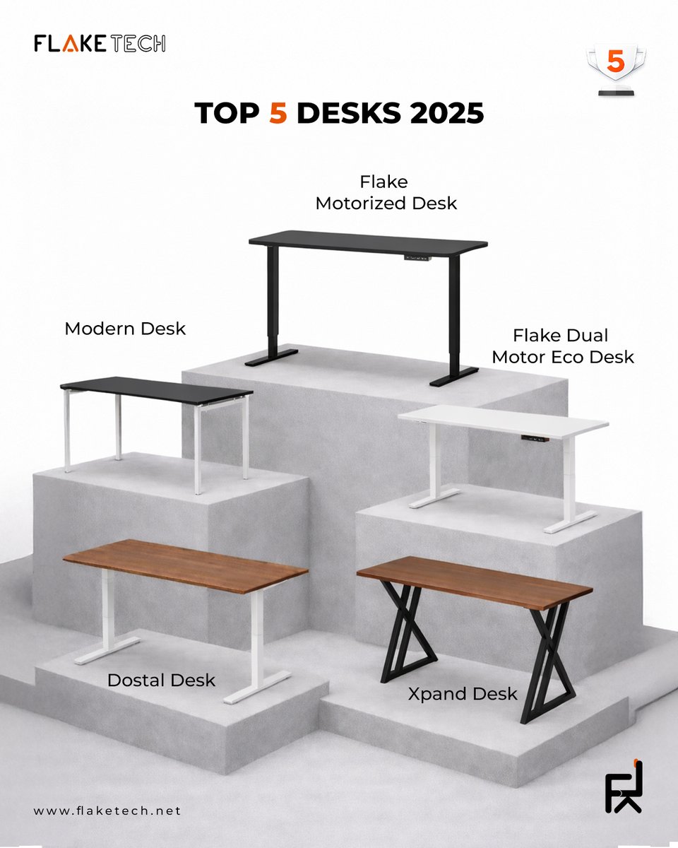 flaketech_'s tweet photo. Our top 5 desks of 2025 were chosen by YOU — our amazing community. Thank you for letting these spaces be part of your workdays, creativity, and growth https://t.co/1ksJT3rssP