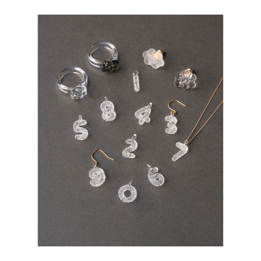 「1/29（木）発売 SOU・SOU コラボレーションシリーズ　SO-SU-U」

SOU・SOUを代表するデザイン｢SO-SU-U｣｡0～9の10個の数字(十数/そすう)をガラスで表現しました。

ネックレスとピアス、イヤリングでお作りしています。