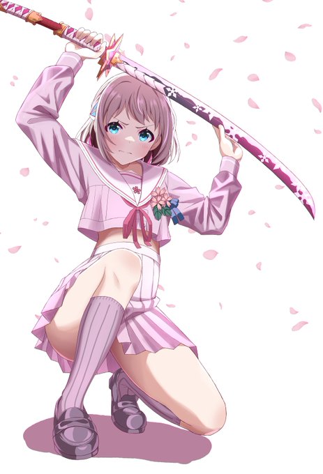 桜フォトグラフのリーリヤ、刀持ってほしい 