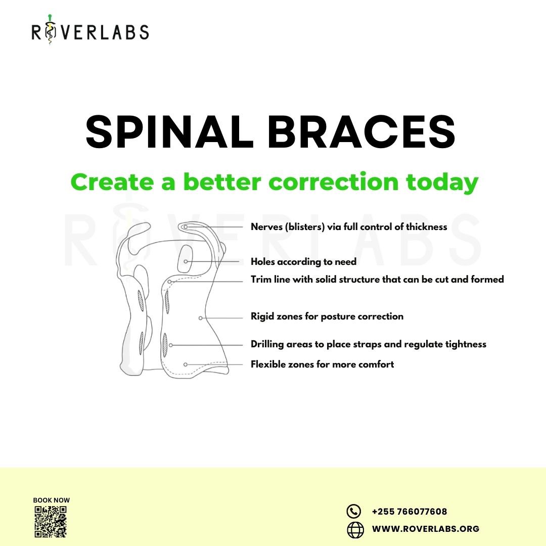 RoverlabsTz's tweet photo. Back pain or poor posture can affect daily life. 

A #SpinalBrace helps support alignment and reduce strain, especially when combined with #Physiotherapy. 

At #RoverlabsTanzania, we design customized spinal braces to support better posture and movement. #BackCare #Orthotics https://t.co/FLM7wZGuwa
