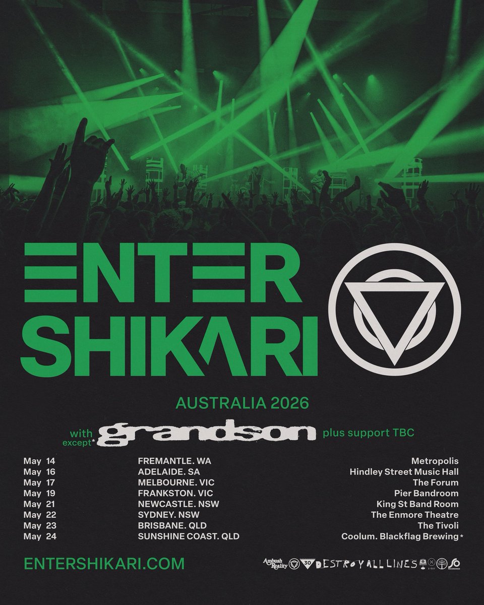 ENTERSHIKARI's tweet image. We’re excited to today announce Enter Shikari’s return to the arena stages of the UNITED KINGDOM, EUROPE and AUSTRALIA.

Link in bio for more info. 

📸 Kate Hook 
📸 (poster) @JezPennington