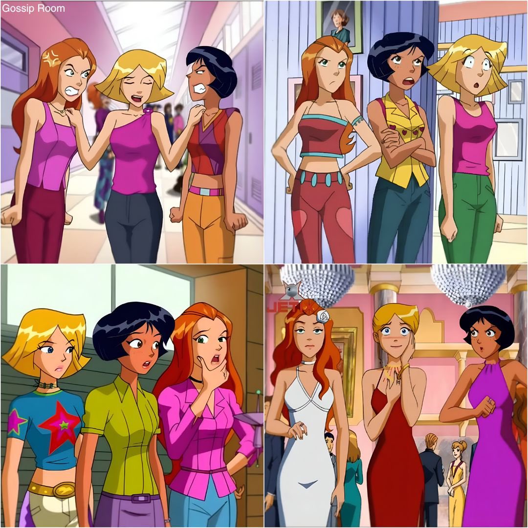 🚨 Le saviez-vous ? "Totally Spies" est l’un des rares dessins animés où les héroïnes changent de tenue à chaque épisode, parfois même plusieurs fois par épisode. 

Sam, Clover et Alex détonnaient des codes habituels avec des looks variés et ultra-mode : mini-jupes, cargos,