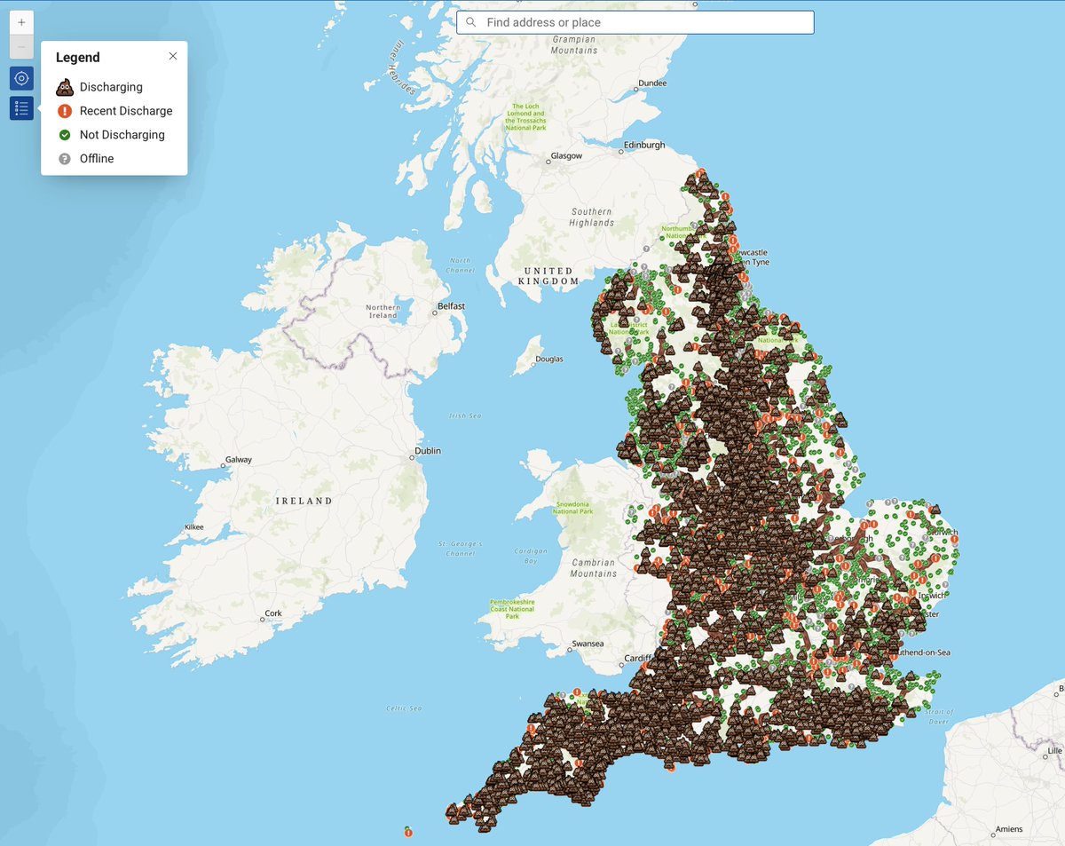 Your Tuesday morning live sewage update. Yes this is what we do to the country we live in.