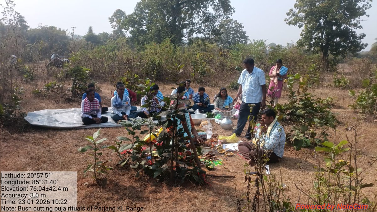 kenduleafodisha's tweet photo. ୨୦୨୬ ଫସଲ ବର୍ଷ ପାଇଁ ପବିତ୍ର ବସନ୍ତ ପଞ୍ଚମୀ ଅବସରରେ, କେନ୍ଦୁଝର କେନ୍ଦୁପତ୍ର ଡିଭିଜନରେ #କେନ୍ଦୁପତ୍ର_ଗୋଛା କାଟିବା ପୁର୍ବ ରୁ ପୁଜା କରାଗଲା ।
#pccfkenduleaf #kenduleafodisha #KLworking #2026cropyear https://t.co/fuyGxiCZb7
