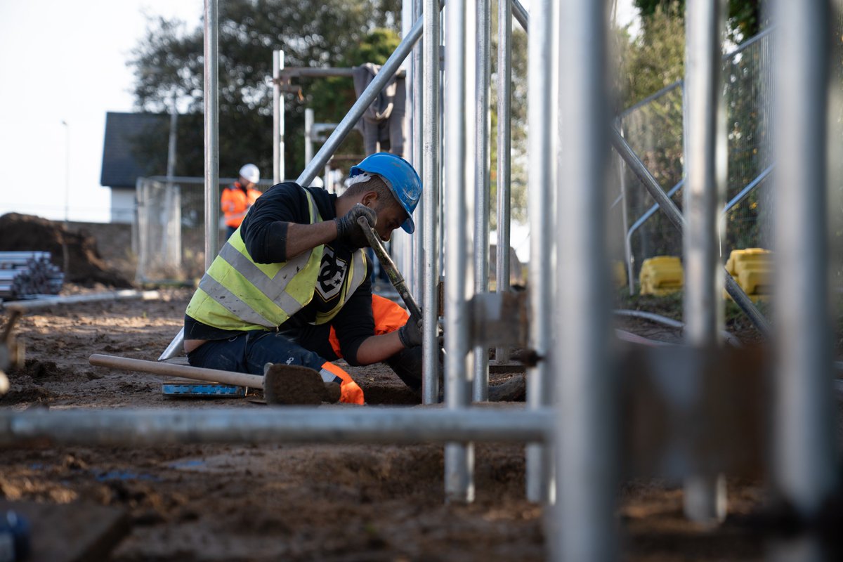 NHFPJersey's tweet photo. Development works at Overdale are progressing. Hoardings are being installed around the site, and behind them, work is underway to clear the site so that groundworks can start. https://t.co/HWV3WY13xI