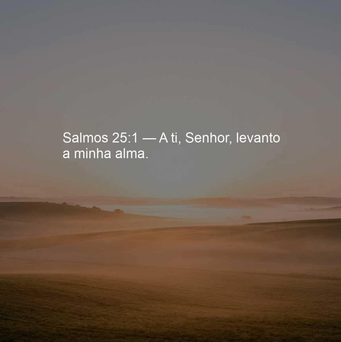 Salmos 25:1 — A ti, Senhor, levanto a minha alma.