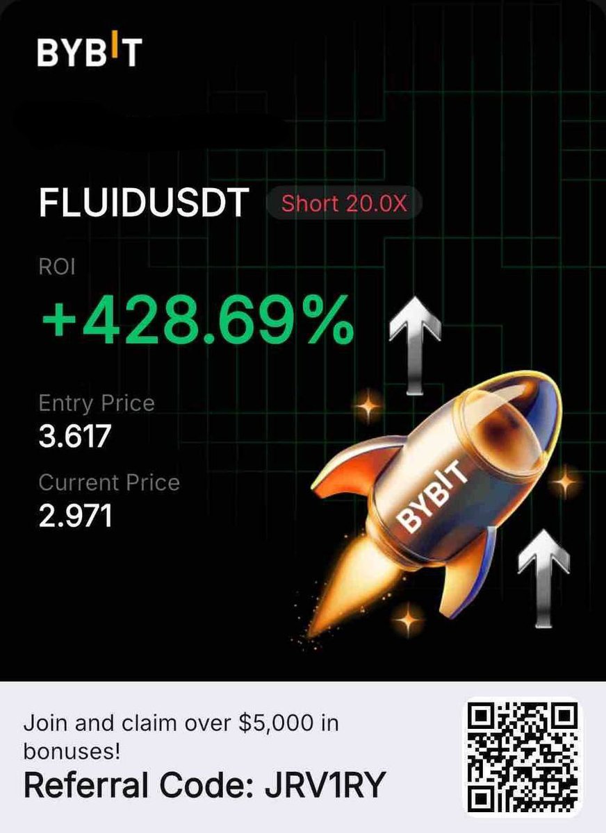 FLUID ➕4️⃣2️⃣8️⃣% Time to fix some profit 🤑 Guys, wish you all to earn  such money this week 🤑 Are you with us? 😎 #CryptoMarket #Altconins #BTC