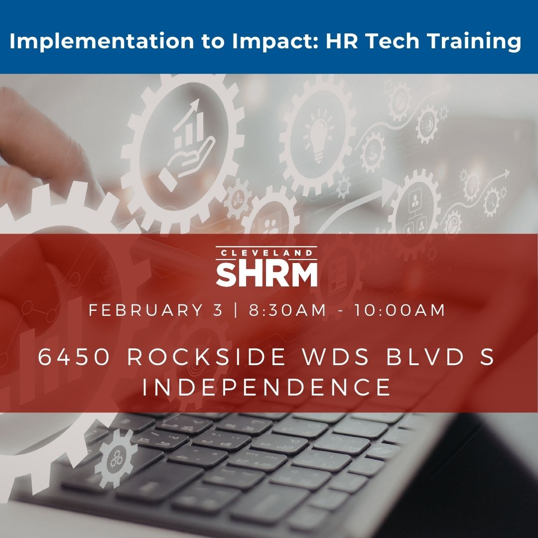A practical, multi‑perspective panel on how organizations move from rollout to measurable results with new HR technologies. This event is for the gurus who are working on leveraging technology! 

Join us at clevelandshrm.com/events/EventDe…