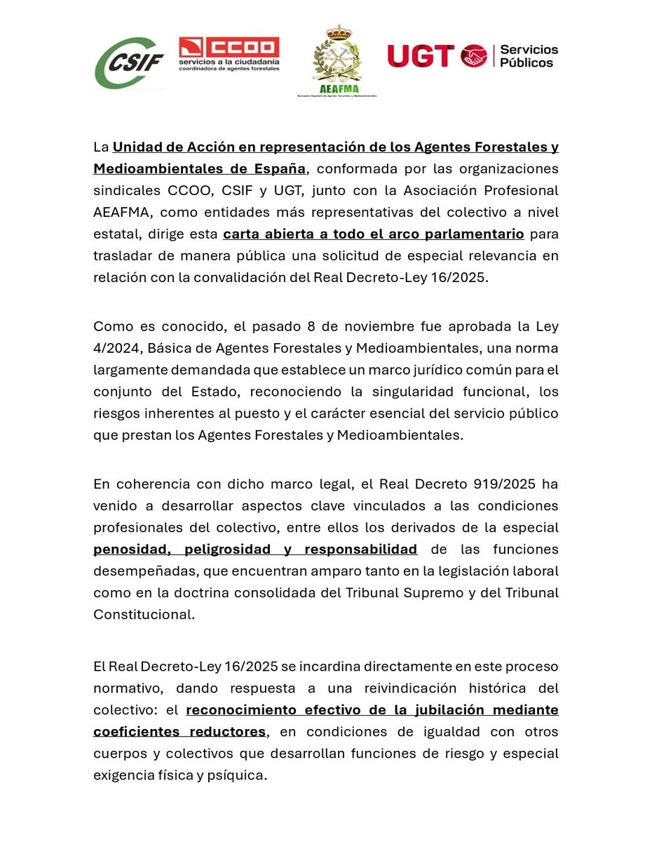 UGT_SP Agentes Forestales y Medioambientales tweet media