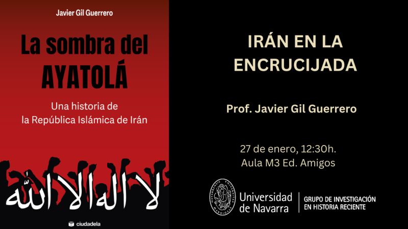 Hoy tendremos el segundo #seminarioGIHRE del año, esta vez sobre Irán y el régimen de los ayatolás. Presentará su último libro el profesor  Javier Gil Guerrero, uno de los mayores expertos en Oriente Medio del país.