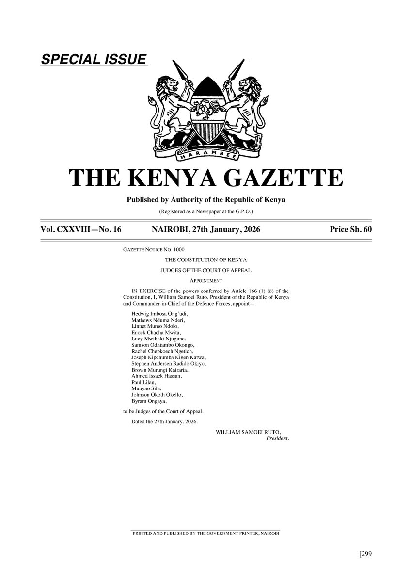 Judicial Service Commission Kenya (JSC) tweet media