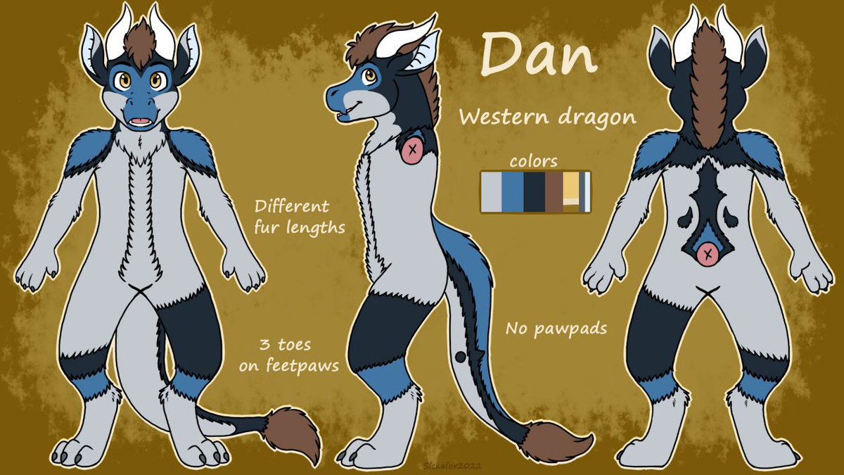 Sickafox's tweet image. Does anyone need a reference like this for a fursuit?? I want to draw something and need to save up some money.
Two views are 70€
Three views are 90€