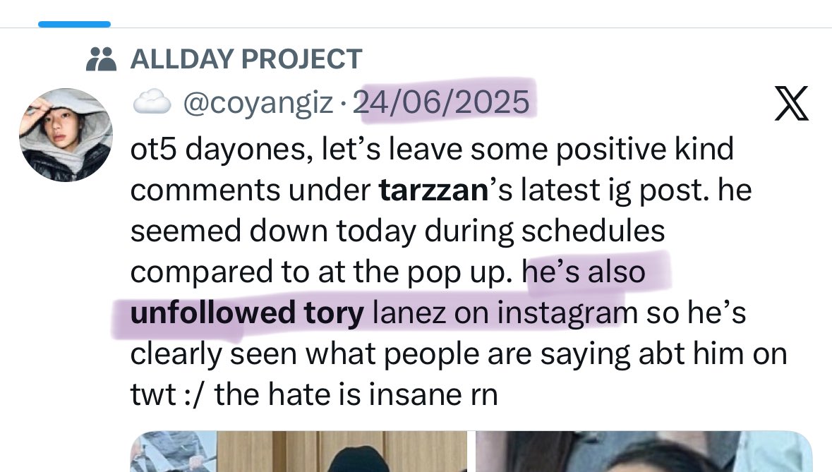 the way he unfollowed tory during his debut cause of backlash and then refollowed thinking no one would notice 😭