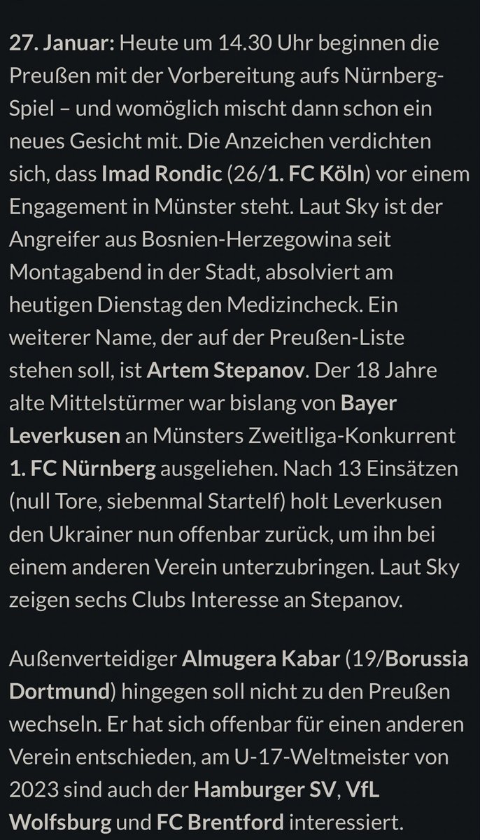 StylishG_'s tweet photo. @bymauuu Auch kabar kommt wohl wie es aussieht nicht nach Münster. Dafür besteht Interesse an Artem Stepanov, https://t.co/OF4g3H9t7f
