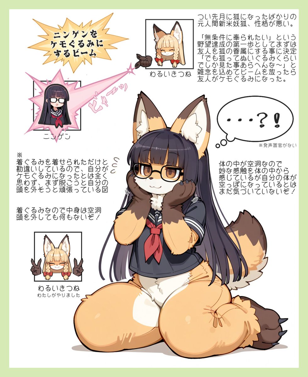 ニンゲンをケモぐるみにするビーム