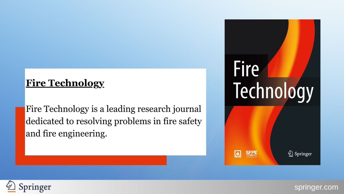Fire Technology journal 🔥📕 - NFPA SFPE tweet media
