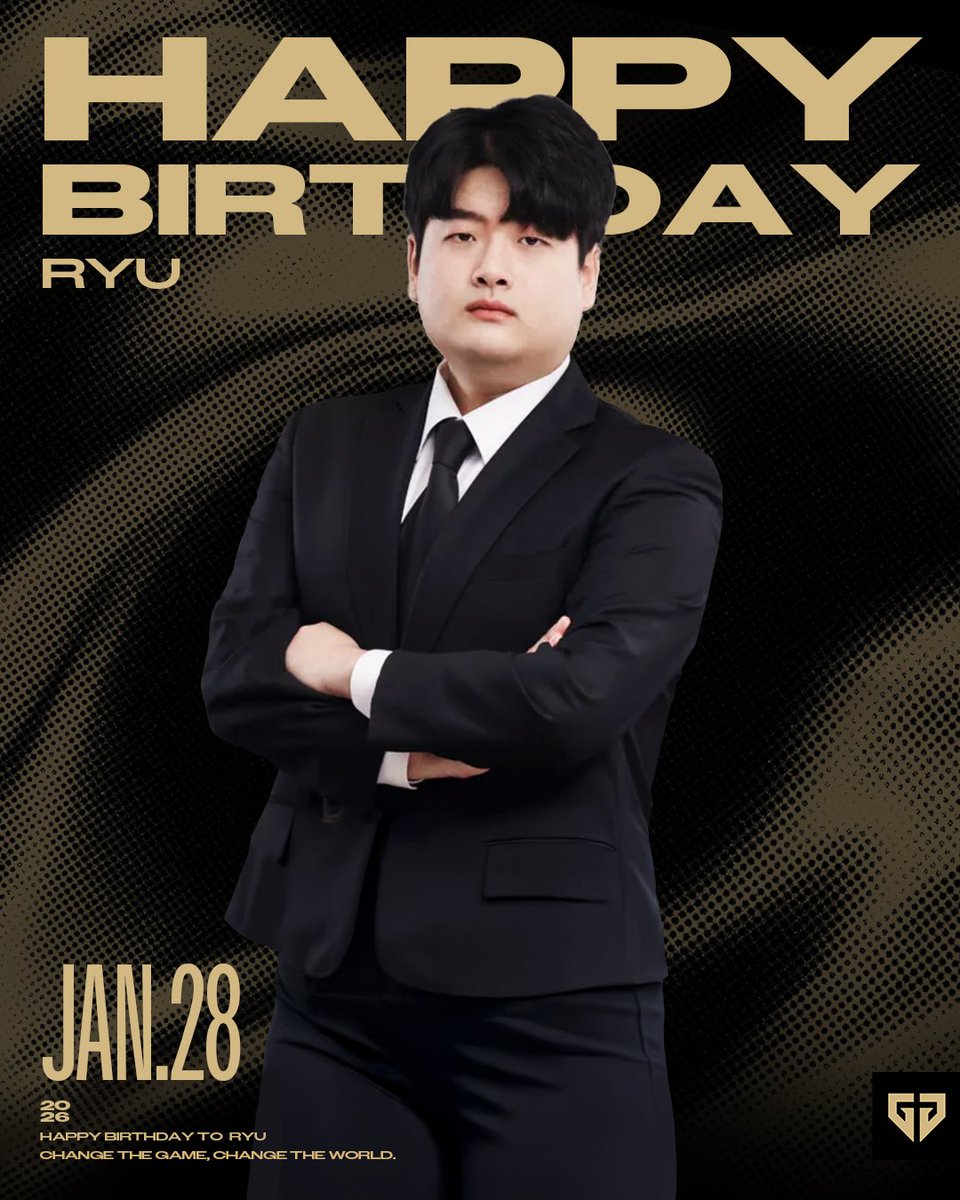 GenG's tweet photo. 🎉 Happy Ryu Day 🎉

Happy Birthday to Head Coach Ryu! https://t.co/RPNaGMrLT0