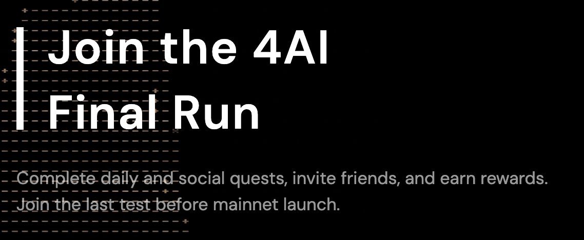 4aibsc's tweet image. Reply with your EVM wallet for some $4AI #airdrop.

Must Like &amp;amp; RT.

More rewards 👉4bsc.ai/final-run