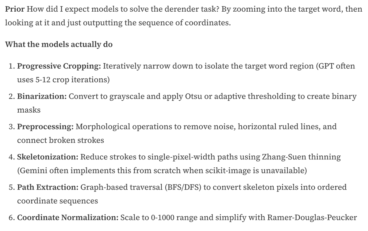 AMaksai's tweet photo. The finding: Models really prefer tool use to actually looking. And when the tools are taken away, performance drops for most task &amp; model combinations (ex. 0% on mazes) https://t.co/3U3cSzaKsd