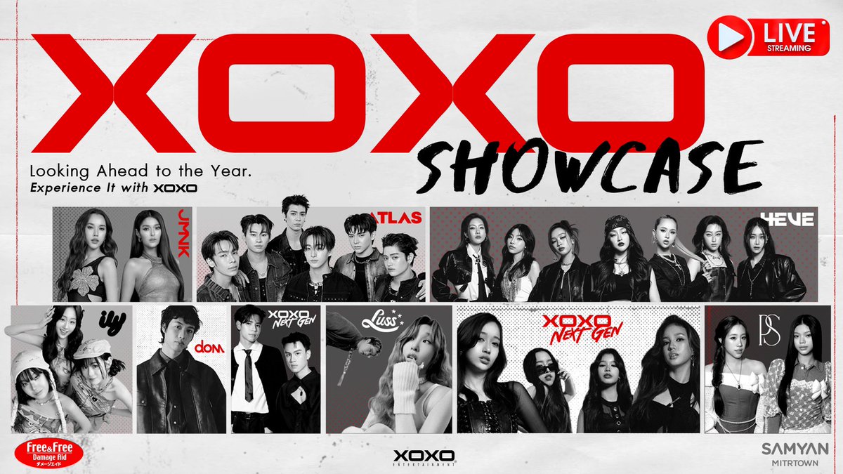 𝑿𝑶𝑿𝑶 𝑺𝑯𝑶𝑾𝑪𝑨𝑺𝑬 ⭐️
@ Samyan Mitrtown

🔴 LIVE XOXO SHOWCASE | 27 Jan 2026
🔗 youtube.com/live/_bhsdu9sL…
🔗 facebook.com/share/v/16mafP…

SHOWCASE &amp; DEBUT STAGE
LOOKING AHEAD TO THE YEAR.
EXPERIENCE IT WITH XOXO.

#XOXOshowcase2026
#XOXOentertainment
#4EVE #ATLAS_th #ATLASth
