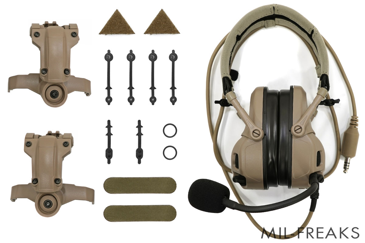 FCS&FMA AMP ヘッドセットTAN 外装カスタム(マルチカムスキン) FCS&FMA