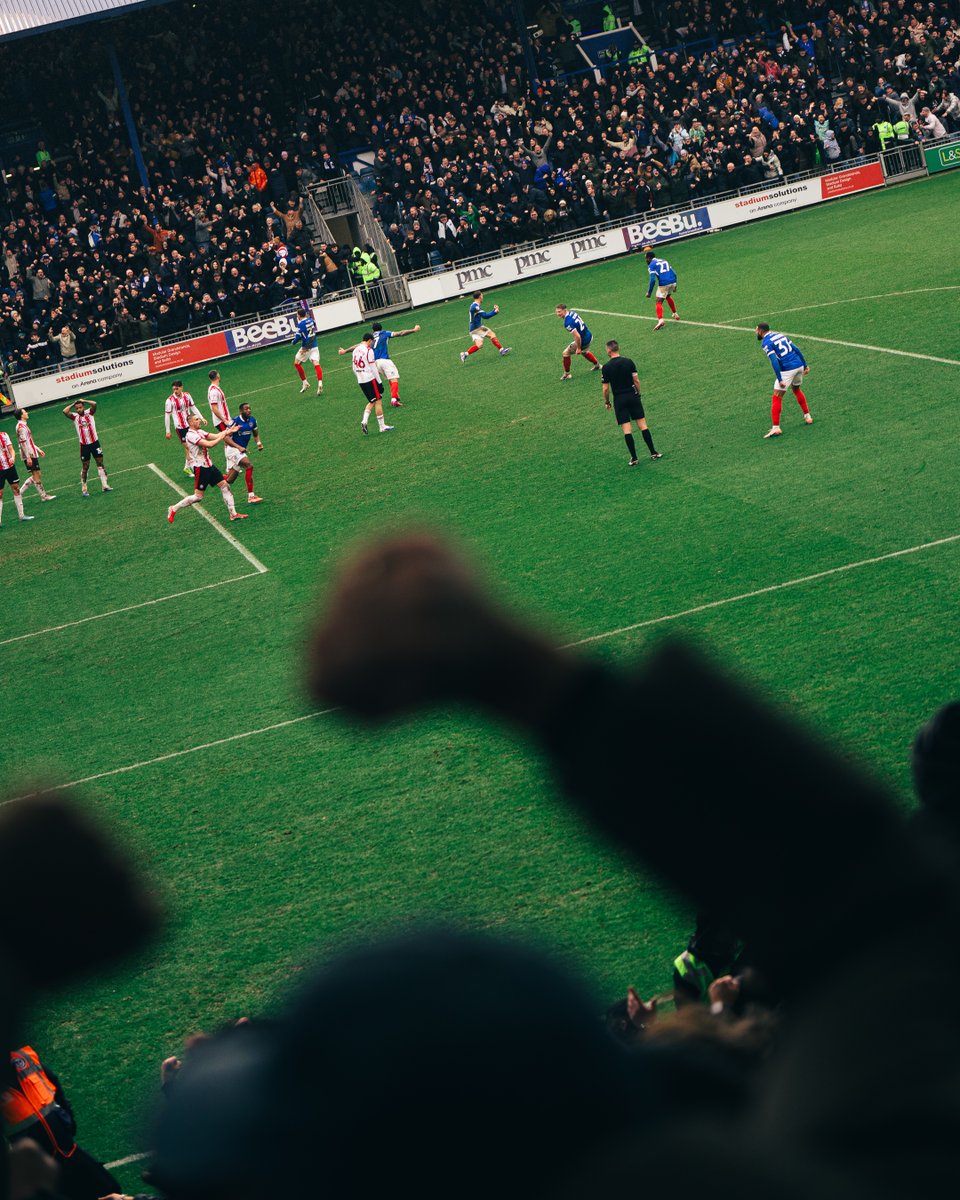 Pompey's tweet image. Bedlam.