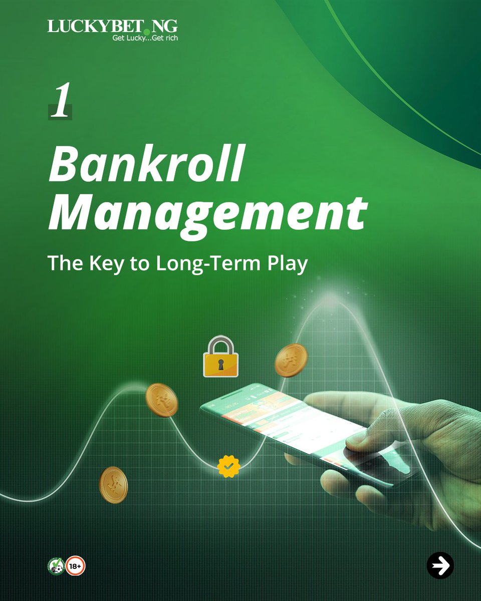 luckybet_NG's tweet image. 💡 Bankroll Management = Long-Term Success
It’s time to Bet smarter, Stay in control and Play responsibly With luckybet.ng

Your journey to smarter betting starts here! 🎯read more below 👇 🧵