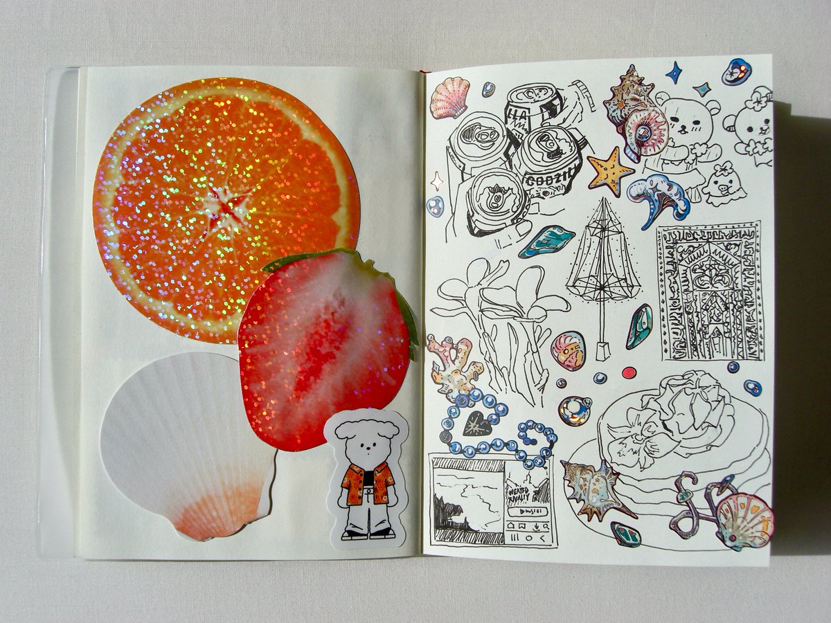 여행 중에는 스크랩북/정크 저널 꾸밀 시간이 없어서 무인양품 파일에 스티커랑 영수증 이것저것 모아놓고 집에 와서 정리하는데 다 꺼내보면 다시 여행하는 것 같고 그래