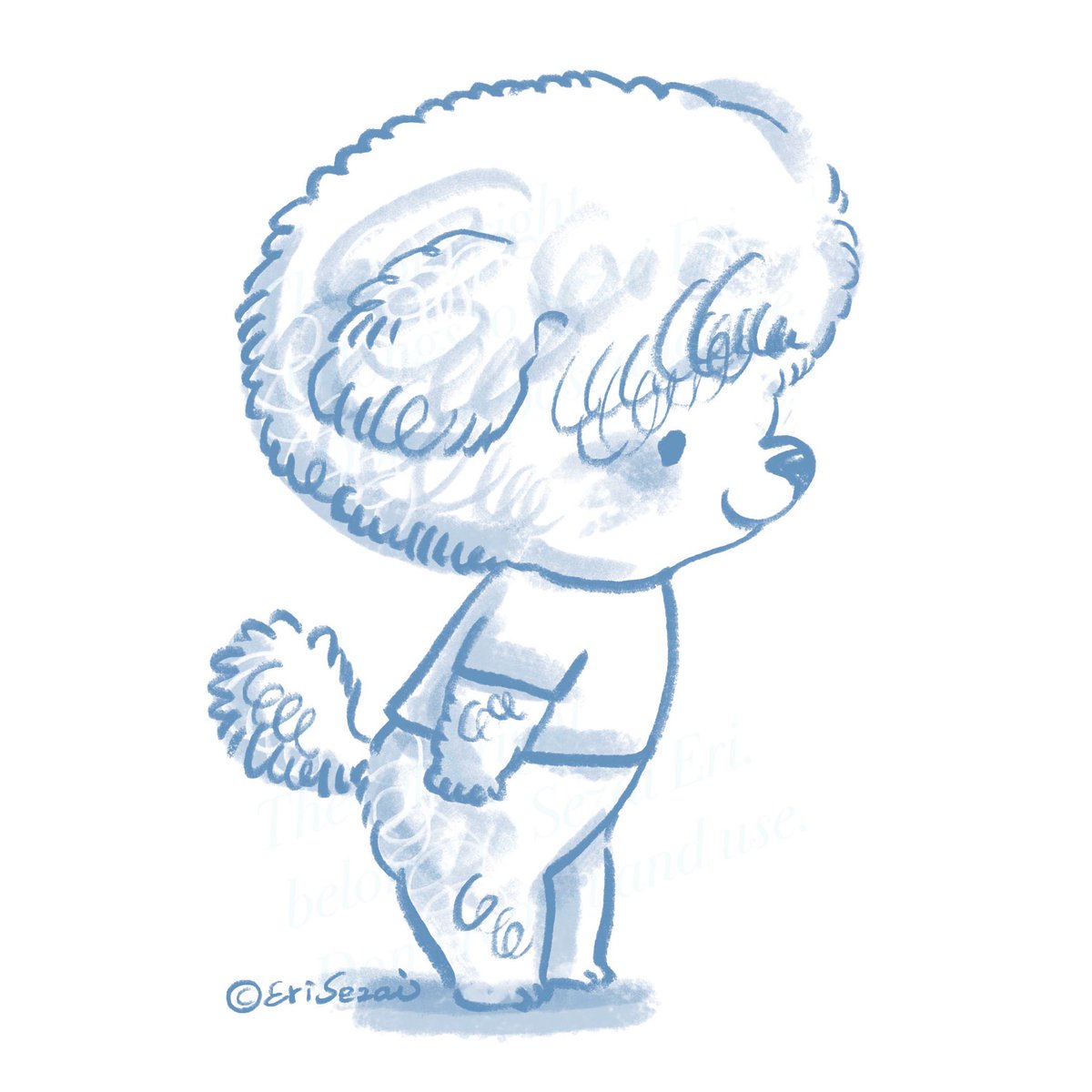 #今日のらくがき #犬 #トイプードル