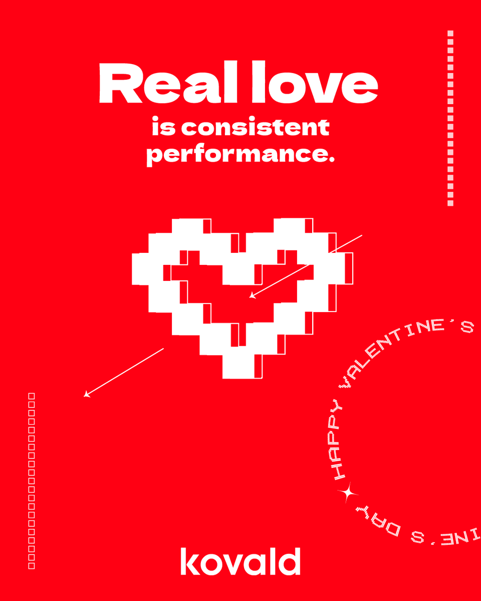 kovaldDigital's tweet photo. Because real love isn’t about grand gestures.
It’s about consistency, care, and showing up every time.
Just like great performance in digital campaigns.

❤️ Happy Valentine’s Day from the team at kovald.

#ValentinesDay #MarketingLove #DigitalPerformance #kovald #LoveWhatYouDo https://t.co/umyHGjdRJ7