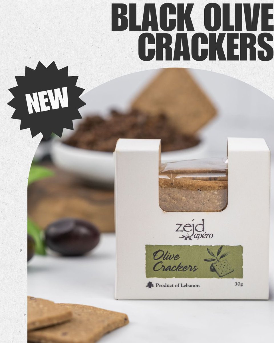 houseofzejd's tweet photo. Meet our newest snack: Zejd Black Olive Crackers 🫒
Made with real black olives and the perfect crunch — produced by @taqasnacks.
Enjoy them on their own, pair them with your favorite spread, or add them to your cheese board for an easy bite.
Available now at House of Zejd. https://t.co/AMGmpUjX8n