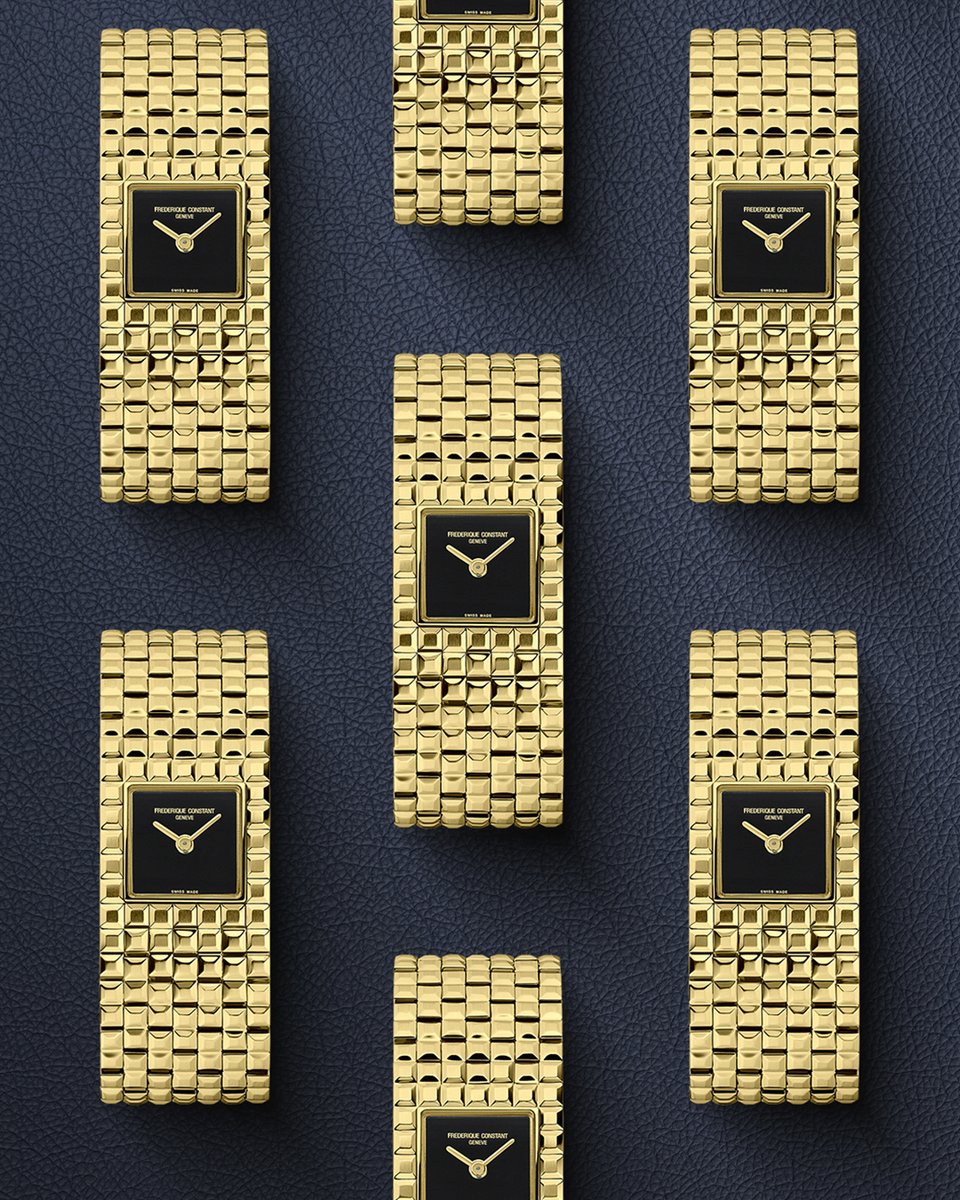 Meet the Classics Manchette Gold. A stunning mix of "Clous de Paris" texture and raw black onyx stone. Swiss-made elegance with a rebellious rock’n’roll edge. 

Live your passion.

bit.ly/3NyU7eC

#FrederiqueConstant #NewLaunch #ClassicsManchetteGold
