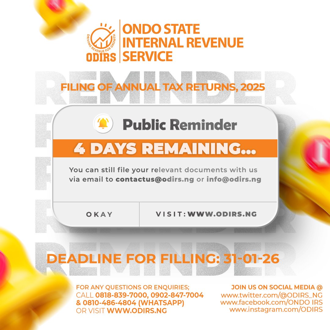 Ondo State Internal Revenue Service (@odirs_ng) on Twitter photo 