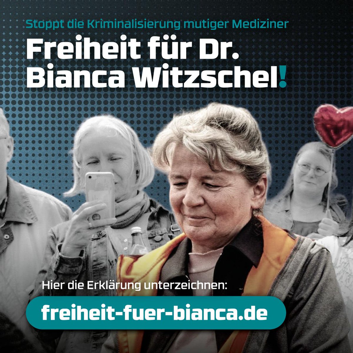 Freiheit für Dr. Bianca Witzschel! Erneute Inhaftierung verhindern! 

Das Regime will die Ärztin Dr. Bianca Witzschel für mehrere Jahre einsperren. Jetzt gilt es,  Widerstand zu organisieren und Öffentlichkeit zu schaffen!

✏️ Unterzeichnet jetzt die Solidaritäts-Erklärung: