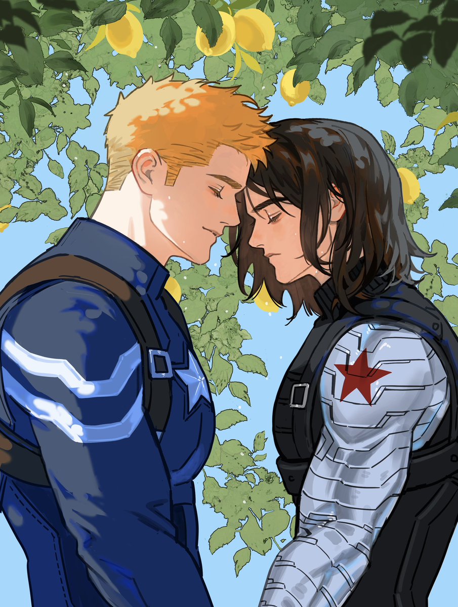 ning_041's tweet image. 夏天的时候画的 #stucky #盾冬