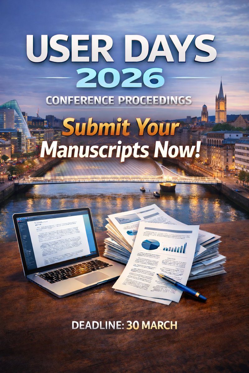 EuroHPC_JU's tweet photo. 📣 Call for Papers!
Submit your paper for the #EuroHPCUserDays 2026 to showcase your project’s results using #EuroHPC resources.
Accepted papers will be published in the Elsevier Procedia.
📅 Submit your manuscript by 30 March 2026!
🔗 https://t.co/NMnUJqjZ7Y https://t.co/eoGGW3oFRv