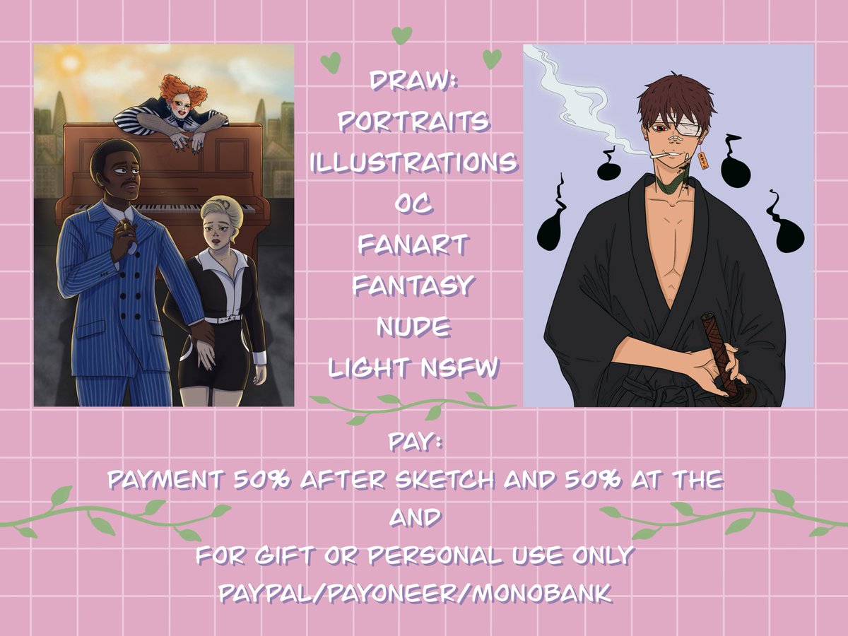 #commissionsopen

For orders or further information, please send a dm🙏🏻💖
(20% discount when ordering 2 or more arts)

#украрт #art #artcommission