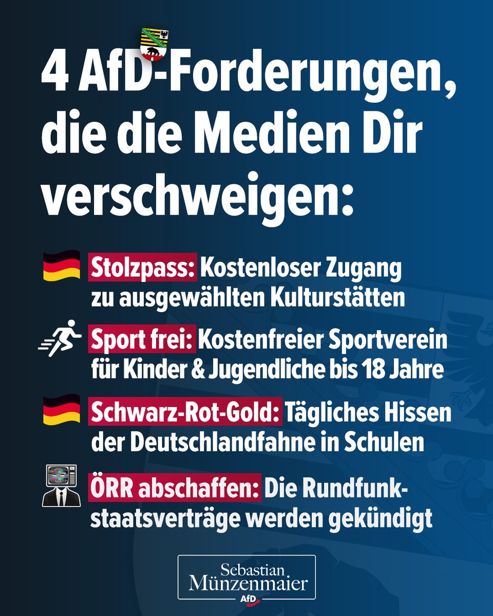 Welche Forderung der AfD Sachen-Anhalt gefällt Euch am besten? 💙🇩🇪 

<a href="/UlrichSiegmund/">Ulrich Siegmund</a> 
TM