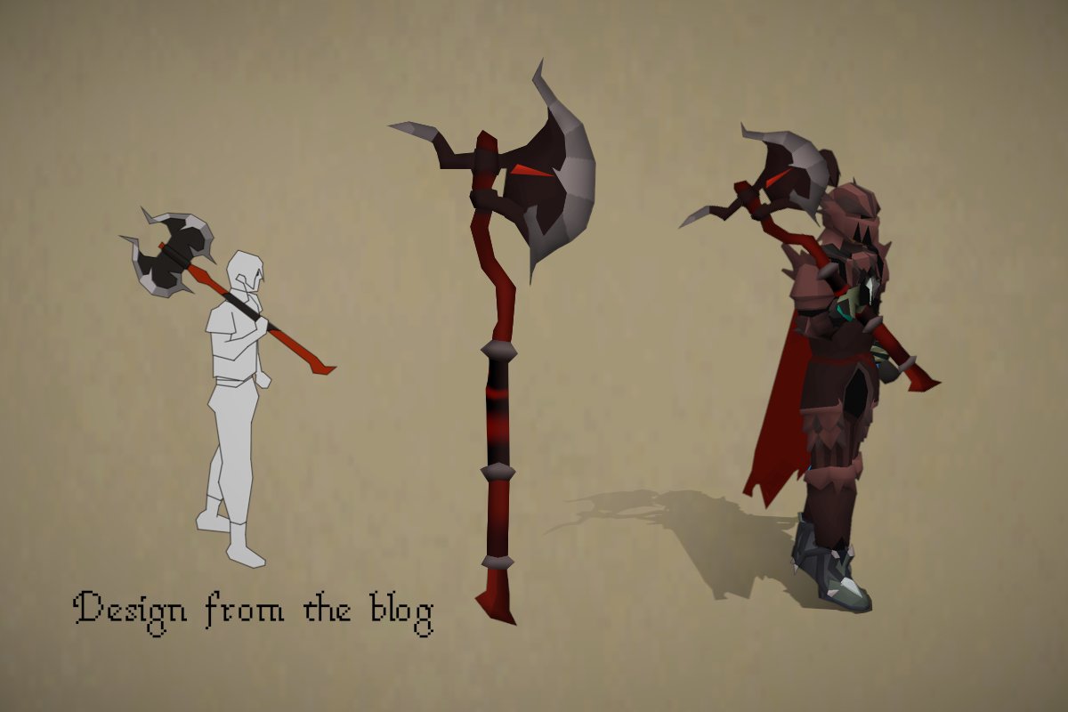 SRA ornament kit that stays close to the original model.

I LOVE all the concept art from the blog. But there's one thing I don't really like and that's the design for the Soulreaper axe, and it's mainly for one reason: It's hard to tell what item it represents. Thoughts?