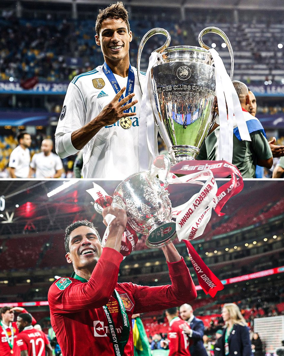 Raphaël Varane revealed he celebrated winning domestic cups with Man United more than UCL glory with Real Madrid 🏆

🗣️ "I celebrated winning the Carabao Cup or the FA Cup more than the Champions League... It was wild!

In England, and Manchester in particular, you truly feel the