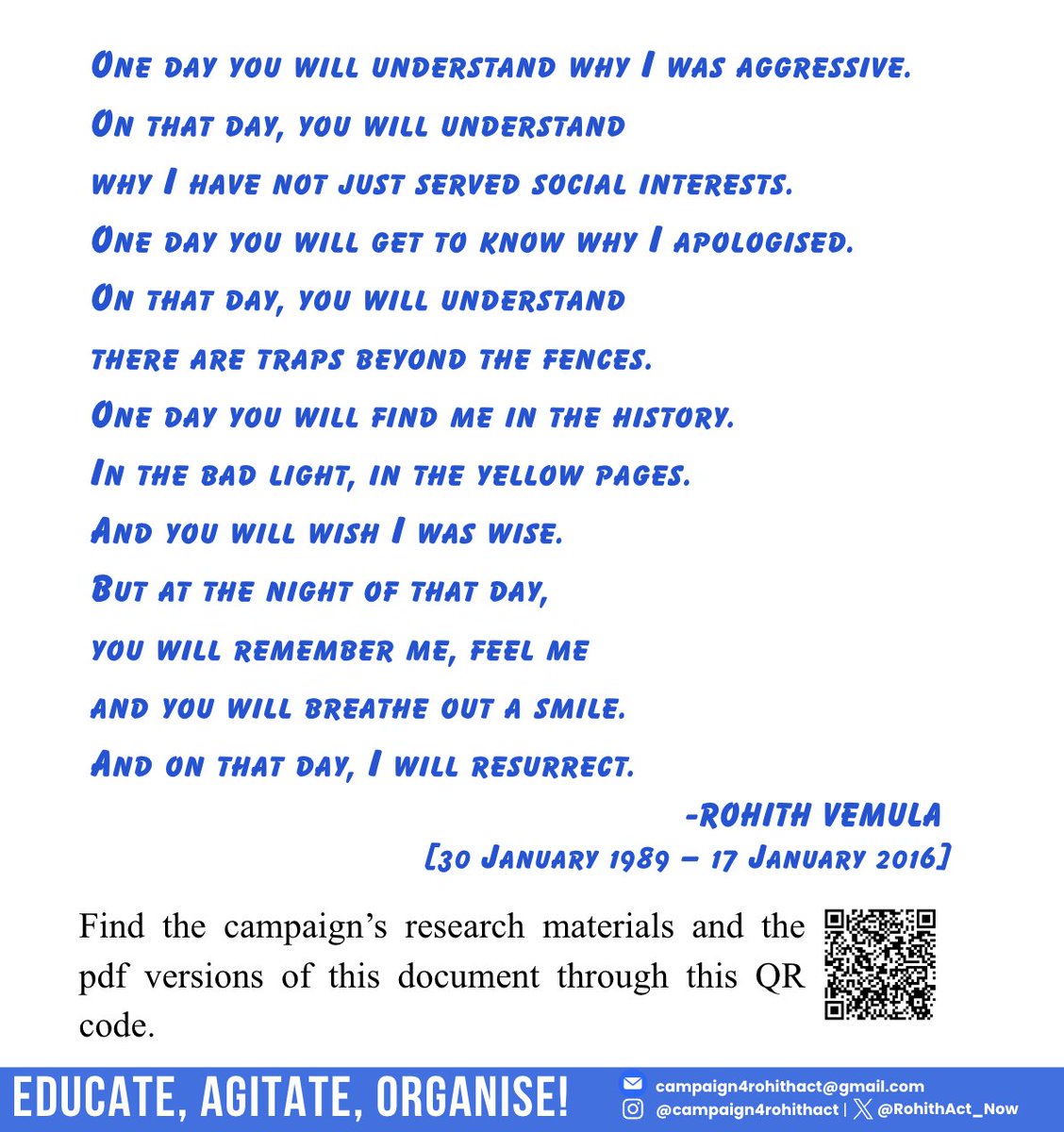 Campaign for Rohith Act tweet media