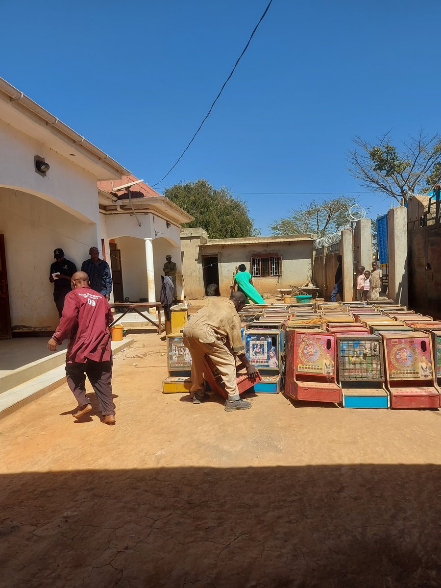 lgrb_uganda's tweet photo. #OperationMashineHaramu | Public vigilance continues to strengthen enforcement efforts!
 An illegal gaming manufacturing operation was dismantled in Opiyal, Soroti Town, following coordinated action by the National Lotteries and Gaming Regulatory Board and @PoliceUg. 
A Chinese national, Lin Haiyun, who was operating without a licence was arrested.
Items recovered during the operation include 3 complete fish tables, 90 complete coin slot machines, 428 mother boards, 49  whoppers for coin slot machines, 2 TV screens and 6 sacks of assorted spare parts for gaming machines.
 @lgrb_uganda thanks the public for reporting and reaffirms its commitment to eliminating illegal gaming and protecting the public. 
Please report suspicious activity via our toll-free line 0800285800 or send a direct message or an email to info@lgrb.go.ug
#ResponsibleGamingUg